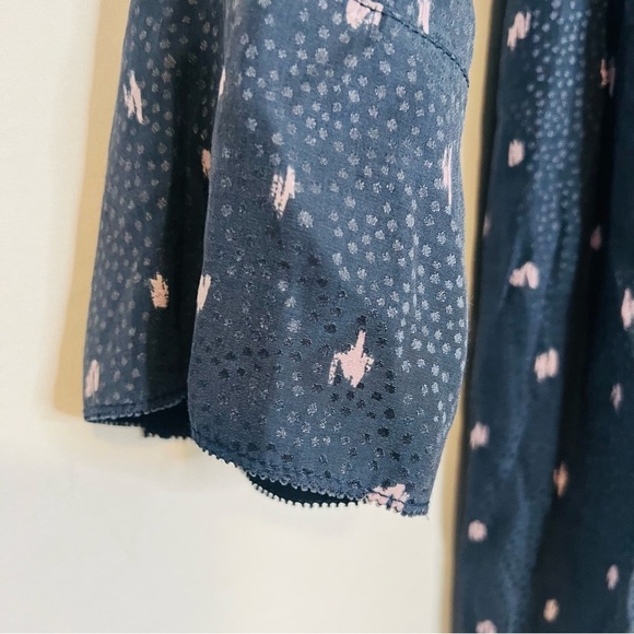 Tailored Rebecca Taylor Navy Blue Silk-Blend Tie-Waist Jumpsuit. Size 2. - Picture 8 of 16